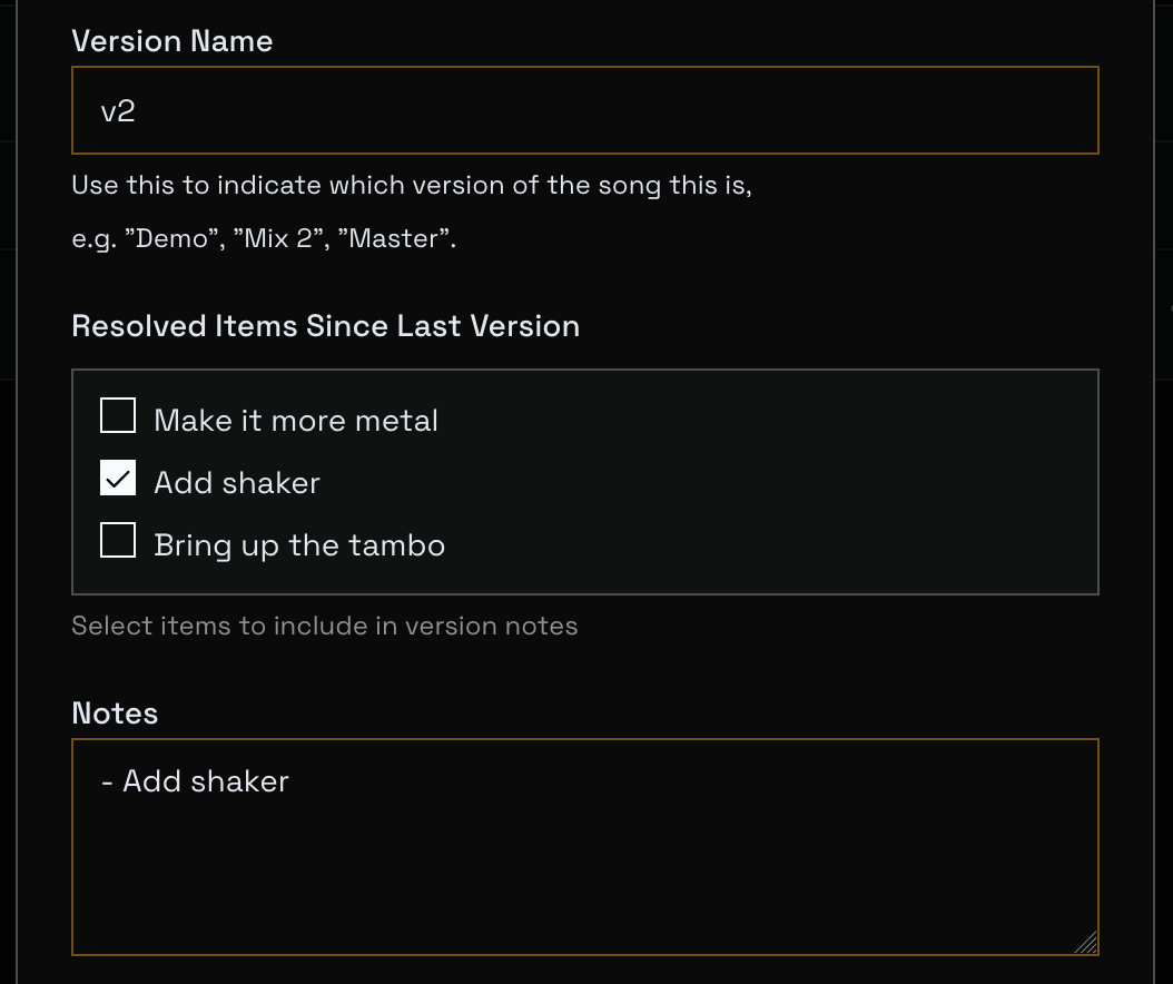 Upload Modal with Todo Checkboxes