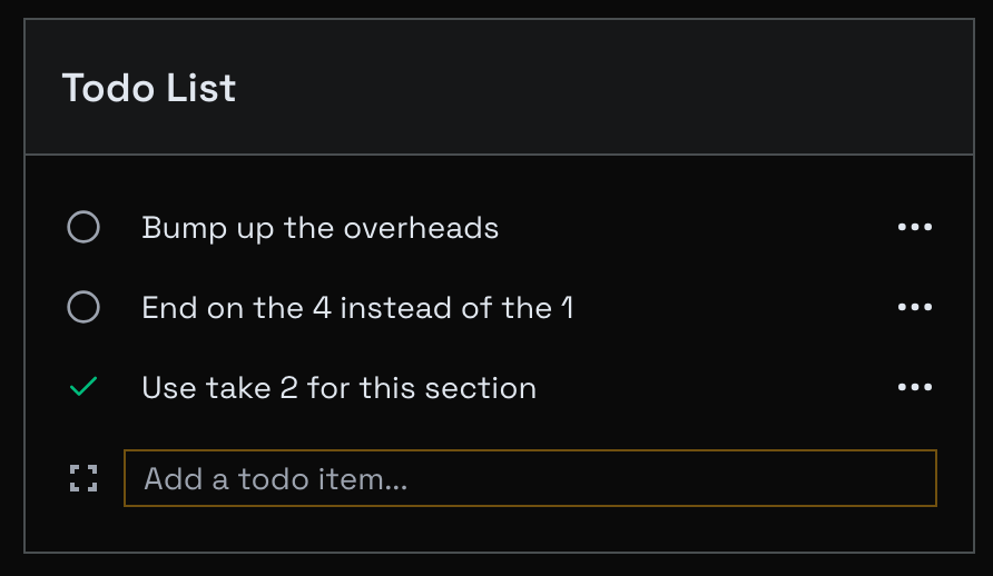 Song Todo List